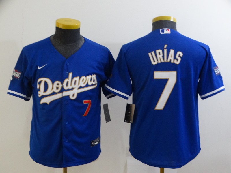 Kids Los Angeles Dodgers Blue #7 URIAS MLB Jersey 03