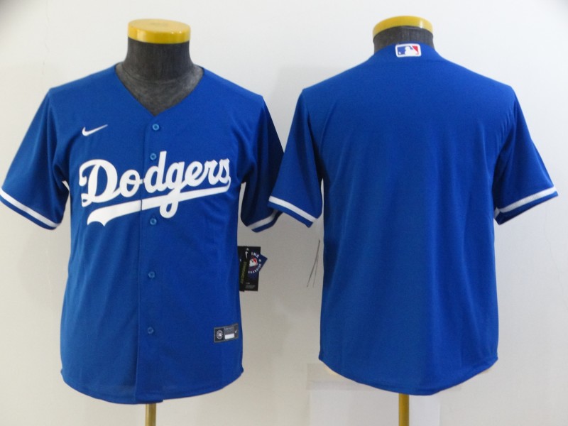 Kids Los Angeles Dodgers Blue MLB Jersey Custom 02