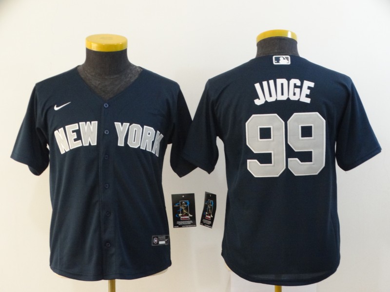 Kids New York Yankees Dark Blue #99 JUDGE MLB Jersey