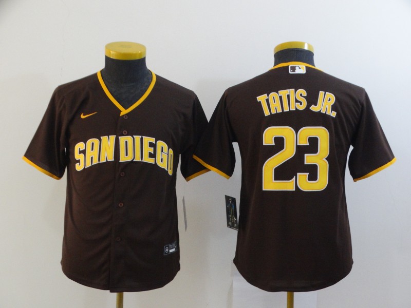 Kids San Diego Padres Brown #23 TATIS JR. MLB Jersey