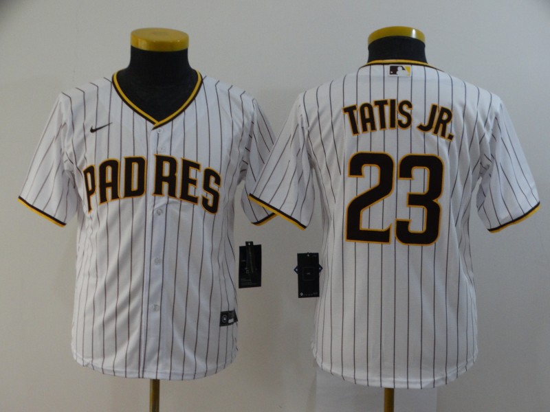 Kids San Diego Padres White #23 TATIS JR. MLB Jersey