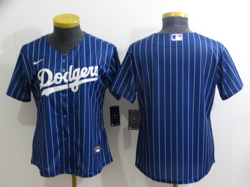 Los Angeles Dodgers Dark Blue Custom Retro Women MLB Jersey