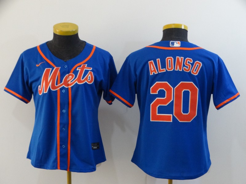 New York Mets #20 ALONSO Blue Women MLB Jersey