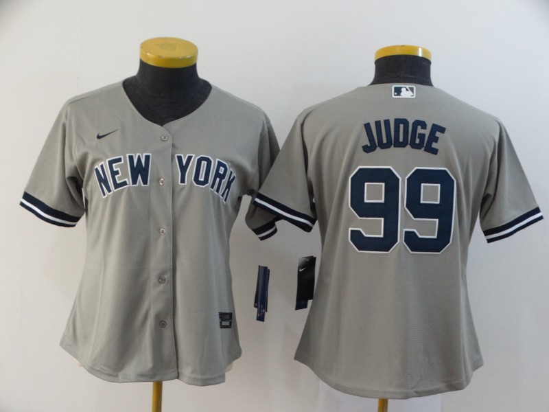 New York Yankees #99 JUDGE Grey Women MLB Jersey