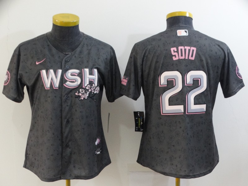 Washington Nationals Black #22 SOTO Women MLB Jersey