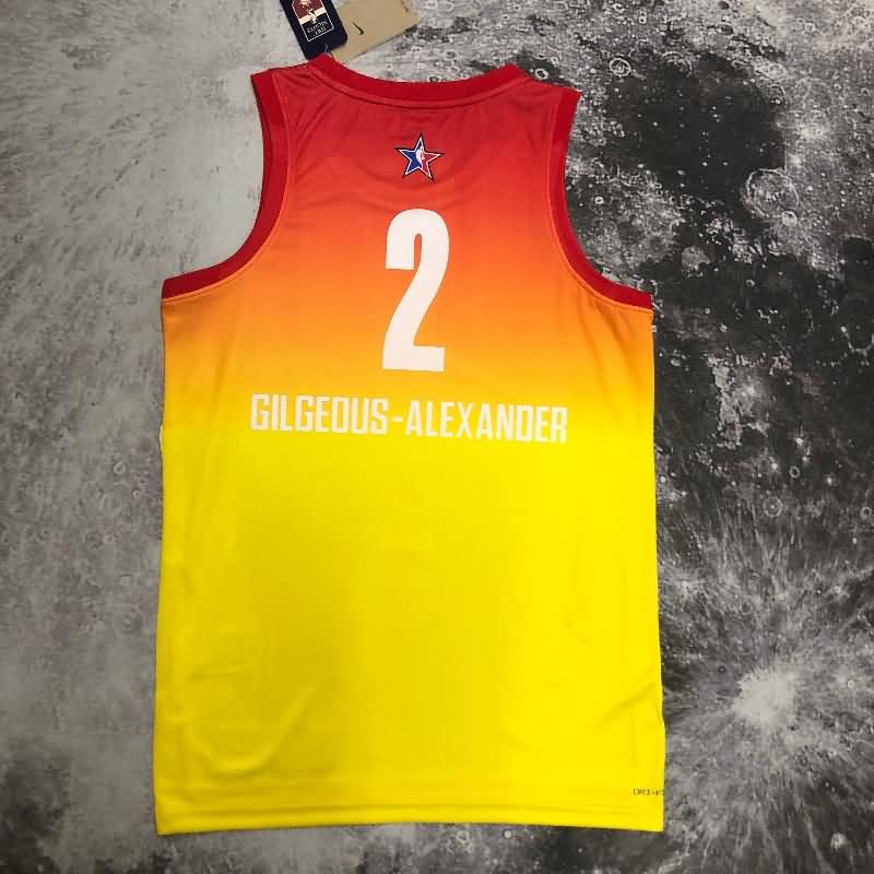 ALL-STAR 2023 Yellow Basketball Jersey (Hot Press)