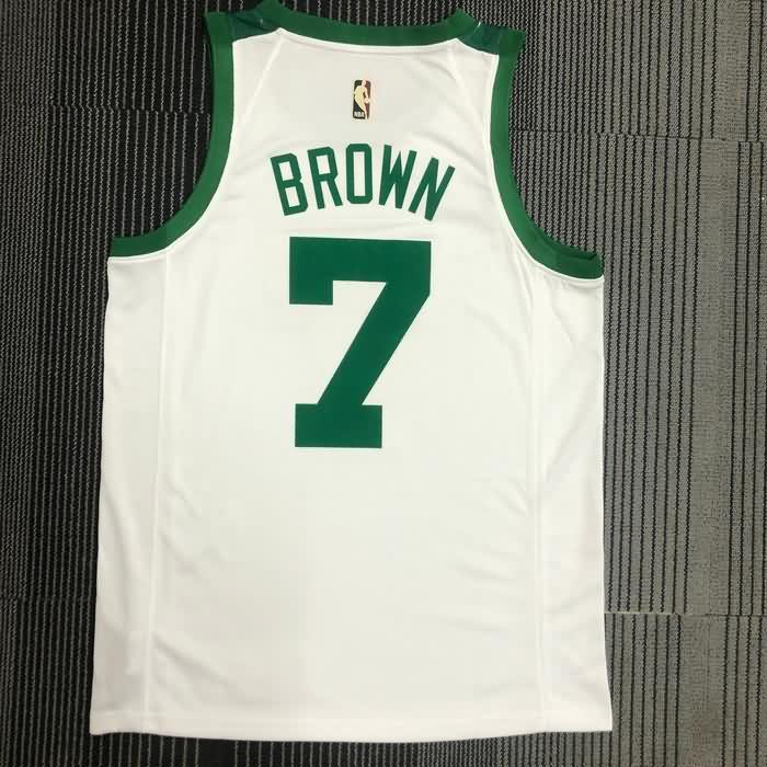 Boston Celtics White Classics Basketball Jersey 02 (Hot Press)