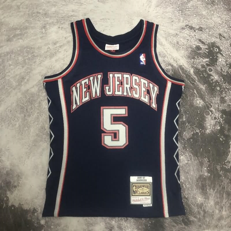 Brooklyn Nets 2006/07 Dark Blue Classics Basketball Jersey (Hot Press)