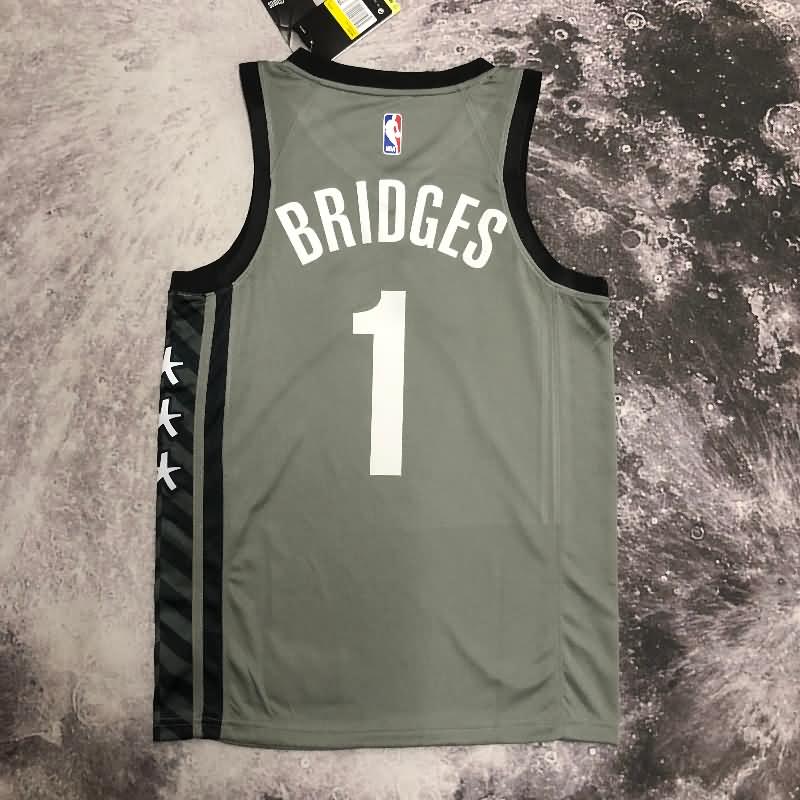 Brooklyn Nets 20/21 Grey AJ Basketball Jersey (Hot Press)