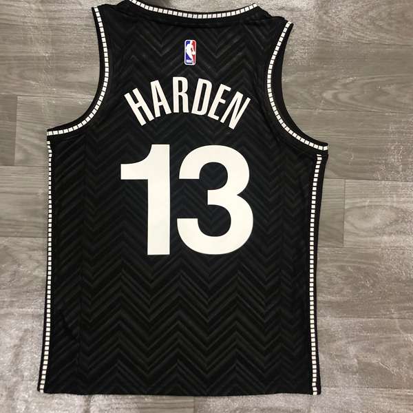 Brooklyn Nets 20/21 Black Basketball Jersey 02 (Hot Press)