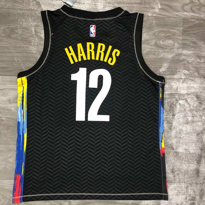 Brooklyn Nets 20/21 Black City Basketball Jersey (Hot Press)