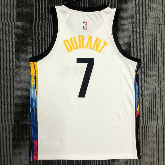 Brooklyn Nets 20/21 White City Basketball Jersey (Hot Press)