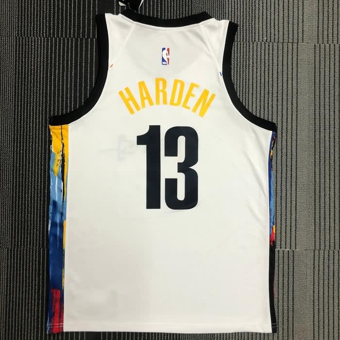 Brooklyn Nets 20/21 White City Basketball Jersey (Hot Press)