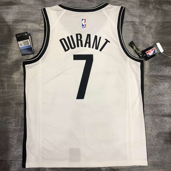 Brooklyn Nets 20/21 White Basketball Jersey (Hot Press)