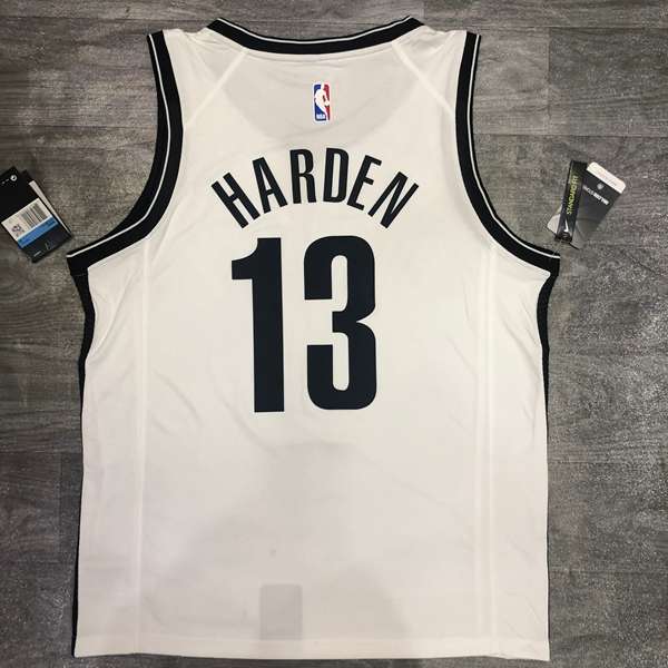 Brooklyn Nets 20/21 White Basketball Jersey (Hot Press)