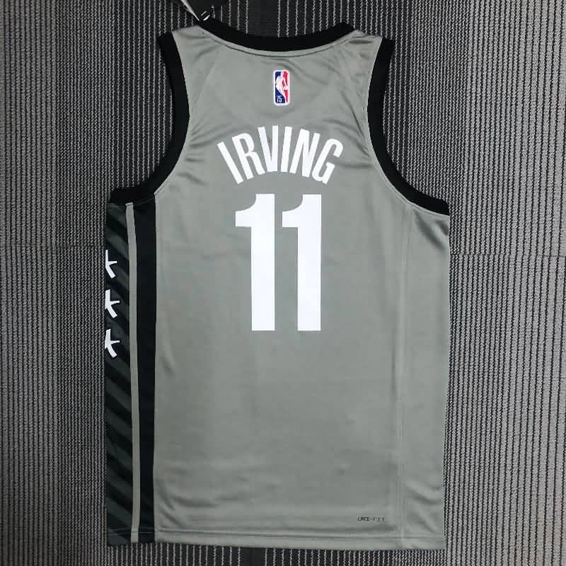 Brooklyn Nets 21/22 Grey AJ Basketball Jersey (Hot Press)