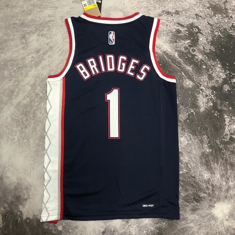 Brooklyn Nets 21/22 Dark Blue City Basketball Jersey (Hot Press)