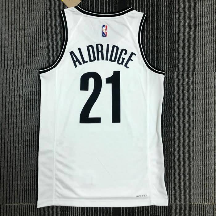 Brooklyn Nets 21/22 White Basketball Jersey (Hot Press)