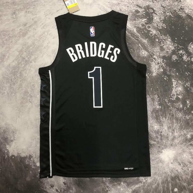 Brooklyn Nets 22/23 Black AJ Basketball Jersey (Hot Press)