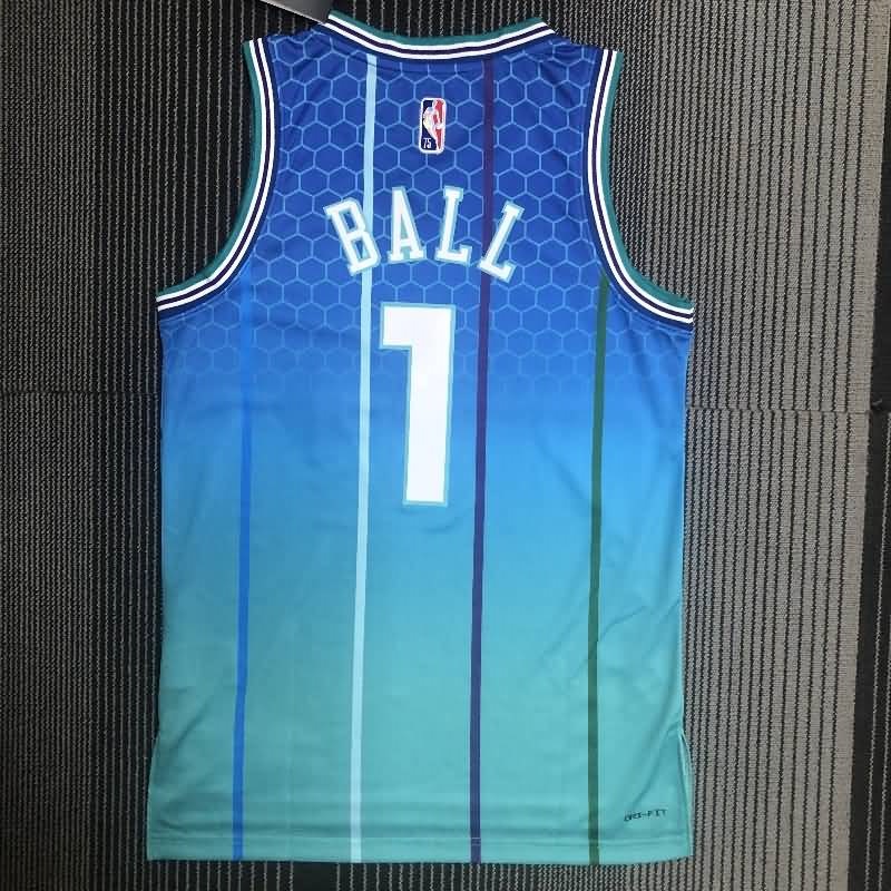 Charlotte Hornets 21/22 Blue City AJ Basketball Jersey (Hot Press)