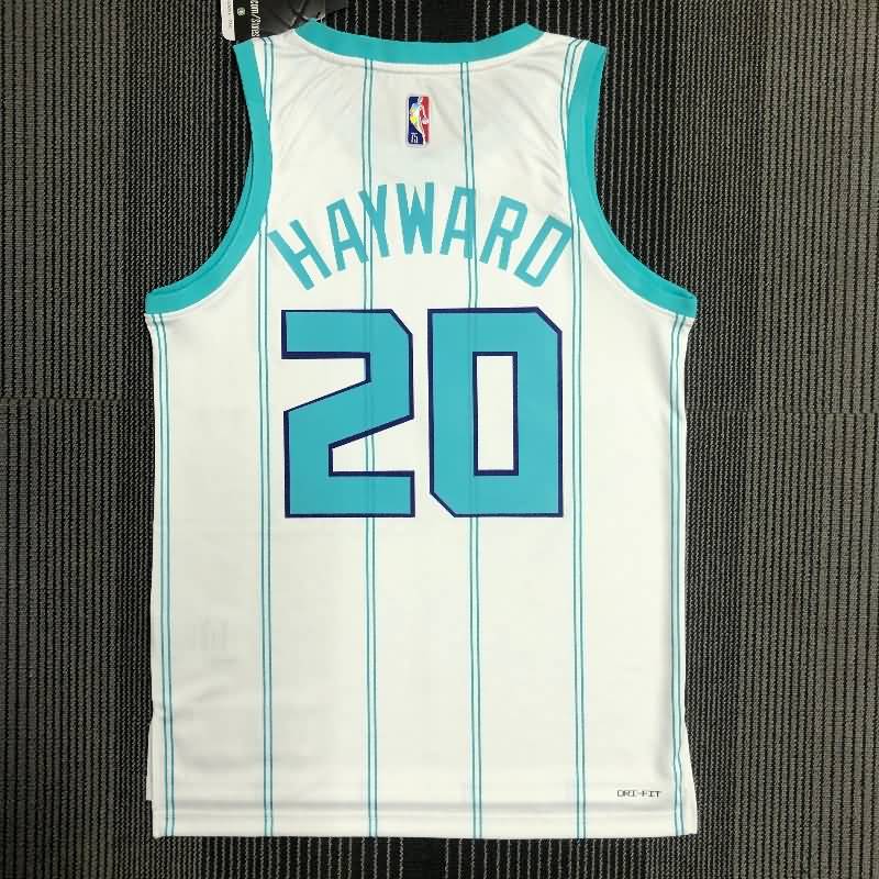 Charlotte Hornets 21/22 White AJ Basketball Jersey (Hot Press)