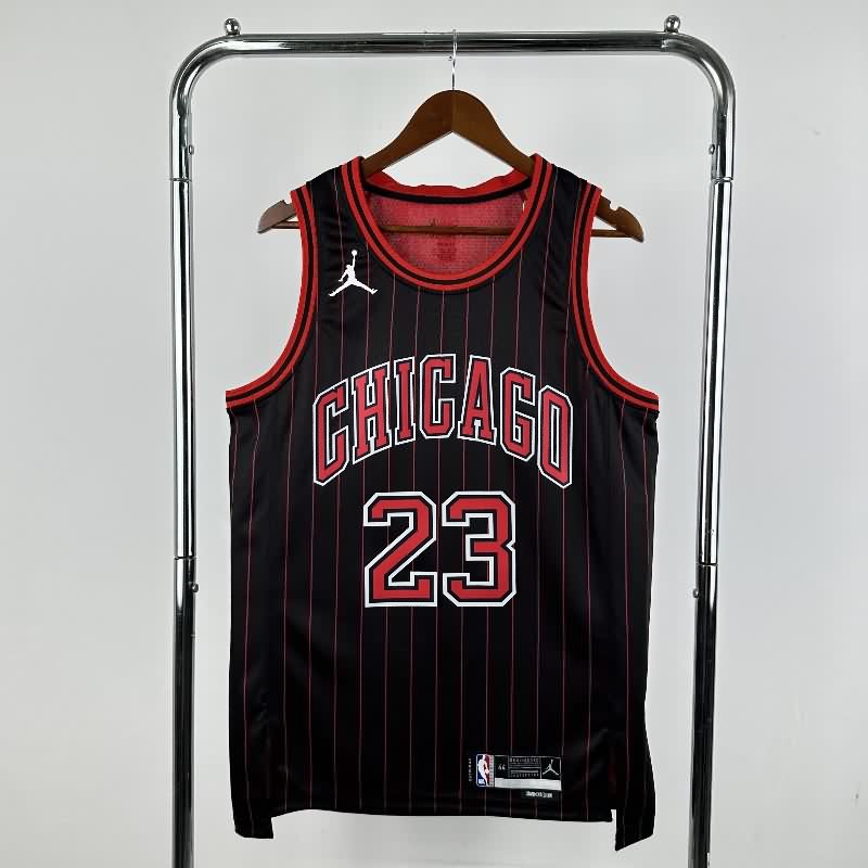 Chicago Bulls 25/26 Black AJ Basketball Jersey (Hot Press) Chicago Bulls 25/26 Black AJ Basketball Jersey (Hot Press)