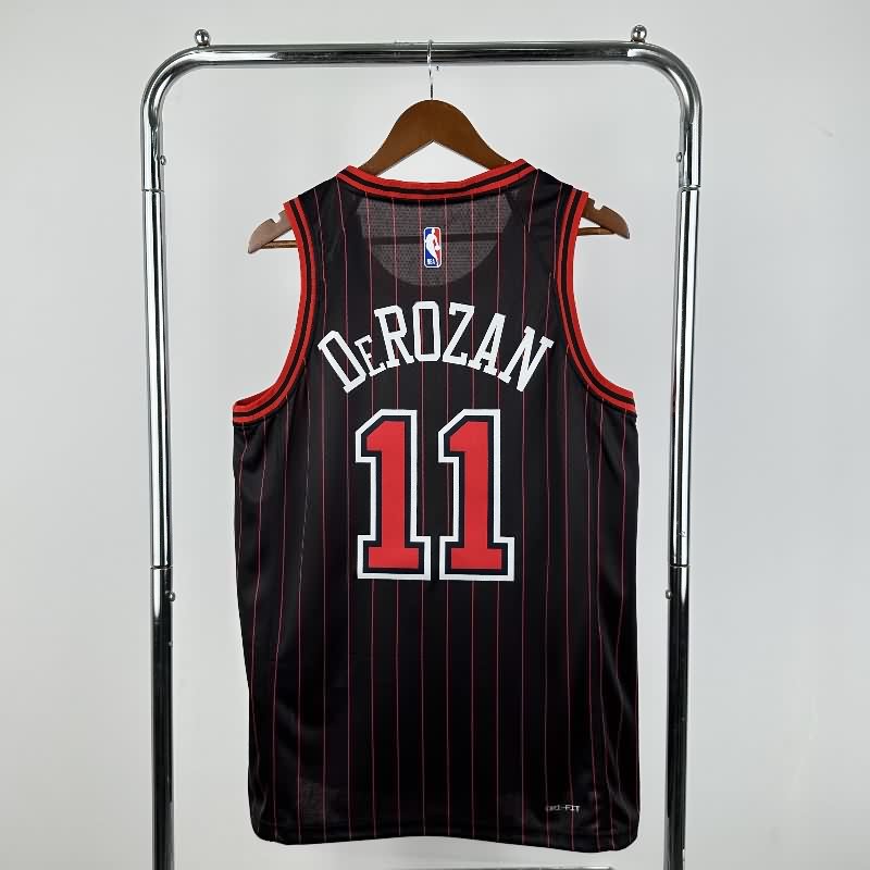 Chicago Bulls 25/26 Black AJ Basketball Jersey (Hot Press)