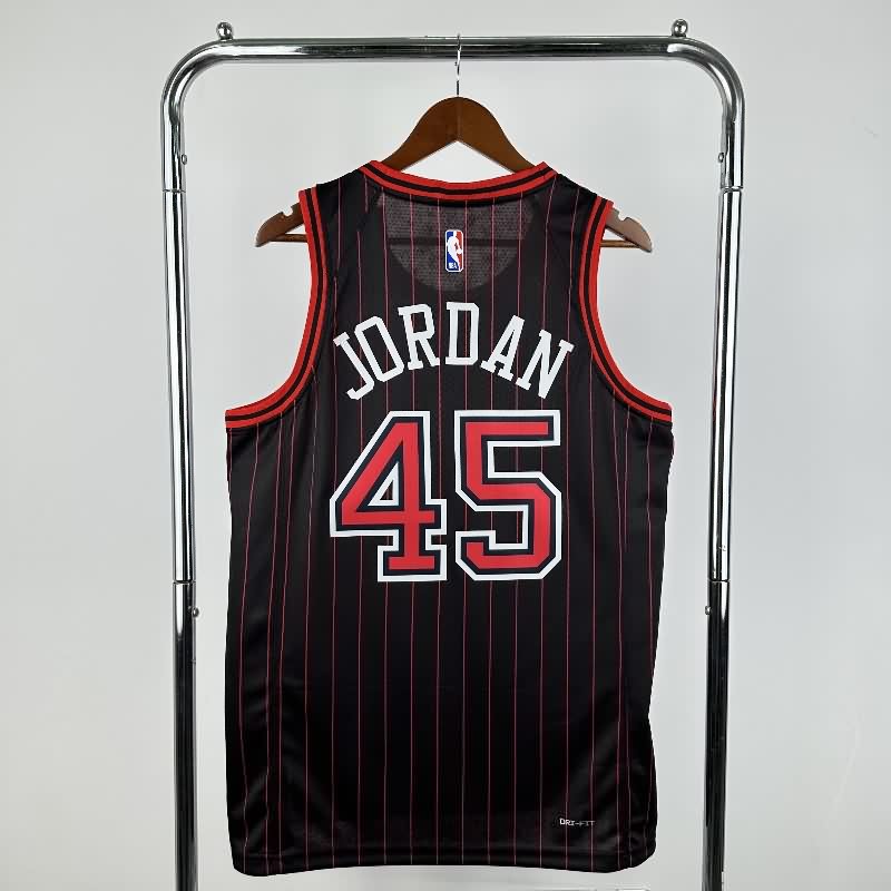 Chicago Bulls 25/26 Black AJ Basketball Jersey (Hot Press)