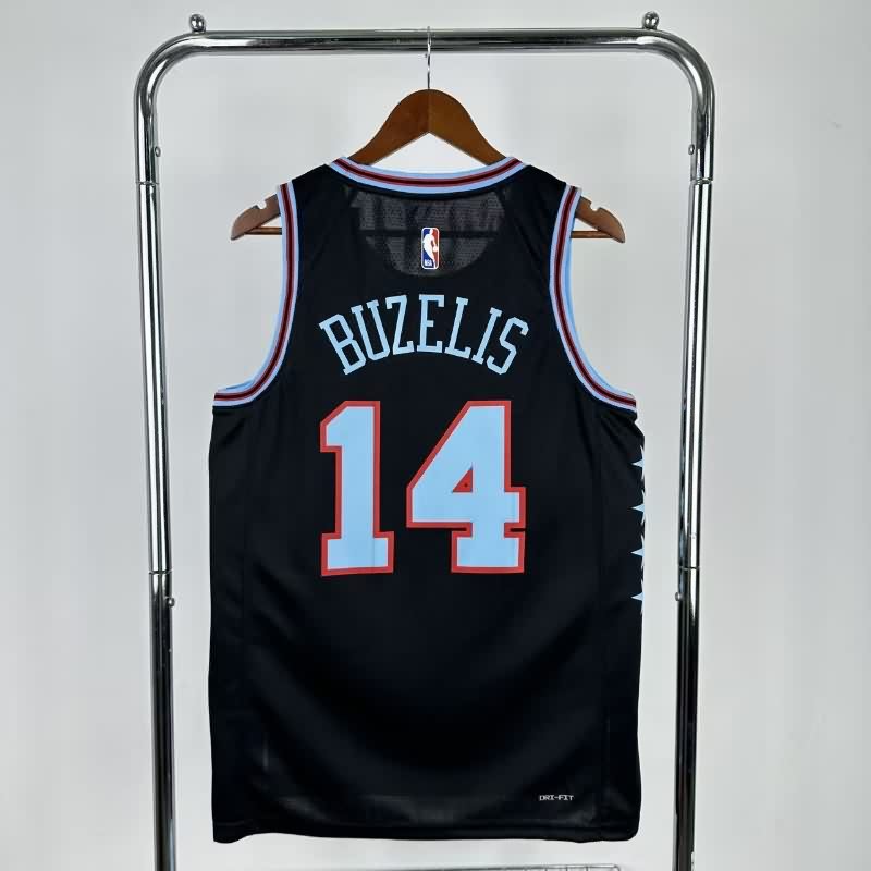 Chicago Bulls 25/26 Black City Basketball Jersey (Hot Press)