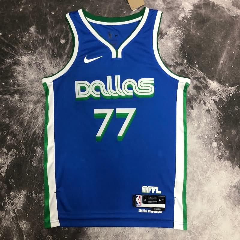 Dallas Mavericks 22/23 Blue City Basketball Jersey (Hot Press)