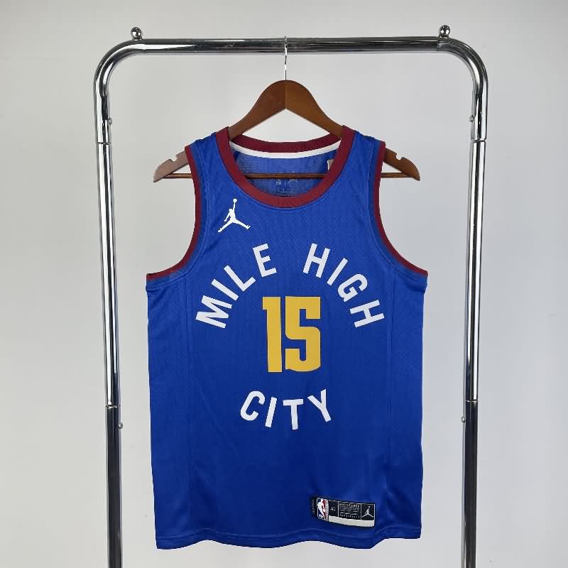 Denver Nuggets 21/22 Blue AJ Basketball Jersey (Hot Press)