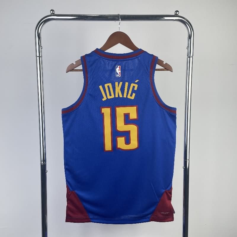 Denver Nuggets 22/23 Blue AJ Basketball Jersey (Hot Press)