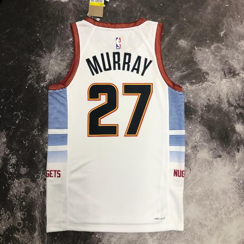 Denver Nuggets 22/23 White City Basketball Jersey (Hot Press)