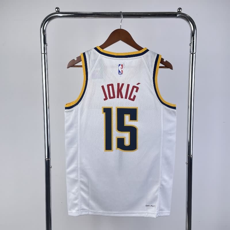 Denver Nuggets 22/23 White Basketball Jersey (Hot Press)