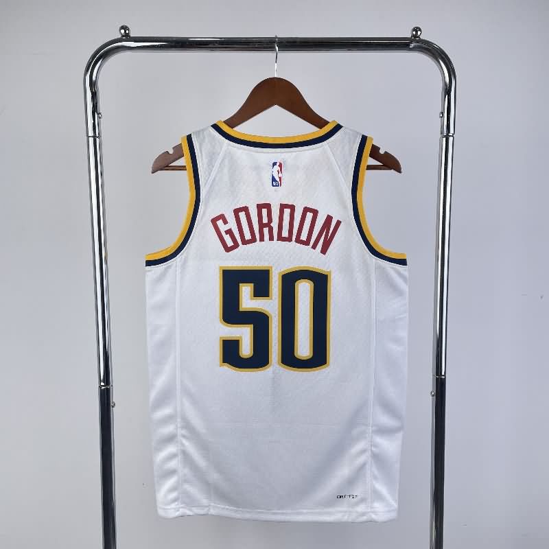 Denver Nuggets 22/23 White Basketball Jersey (Hot Press)