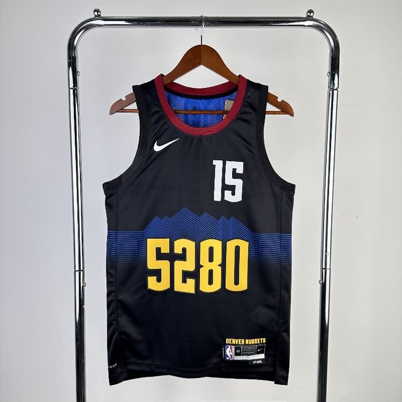 Denver Nuggets 23/24 Black City Basketball Jersey (Hot Press)