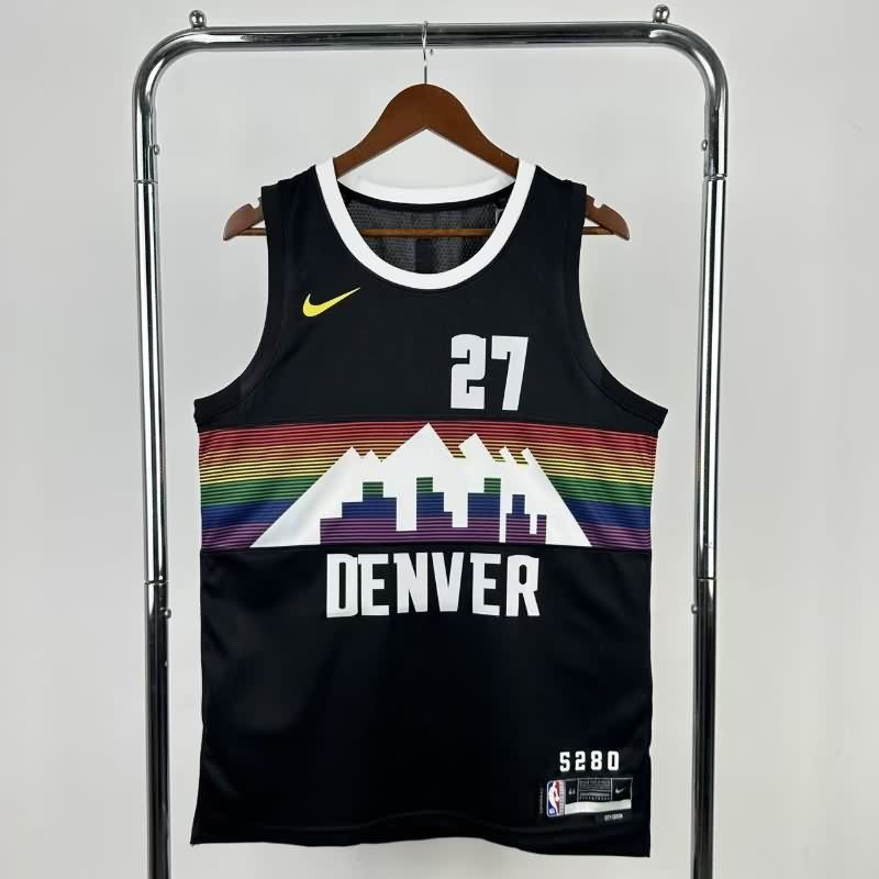 Denver Nuggets 25/26 Black City Basketball Jersey (Hot Press) Denver Nuggets 25/26 Black City Basketball Jersey (Hot Press)