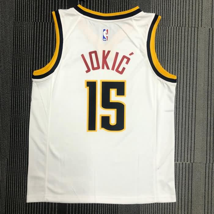 Denver Nuggets White Basketball Jersey (Hot Press)