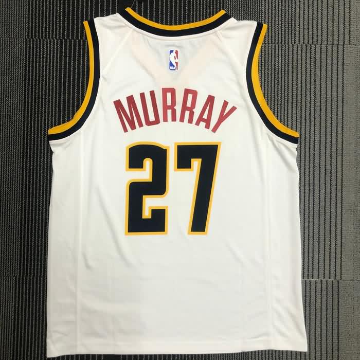 Denver Nuggets White Basketball Jersey (Hot Press)