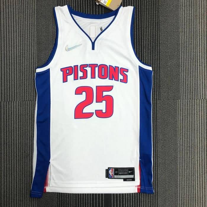 Detroit Pistons 21/22 White Basketball Jersey (Hot Press)