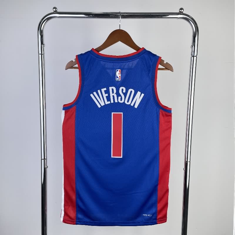 Detroit Pistons 22/23 Blue Basketball Jersey (Hot Press)