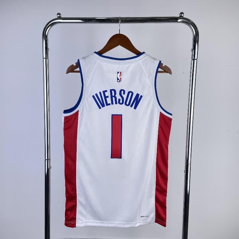 Detroit Pistons 22/23 White Basketball Jersey (Hot Press)