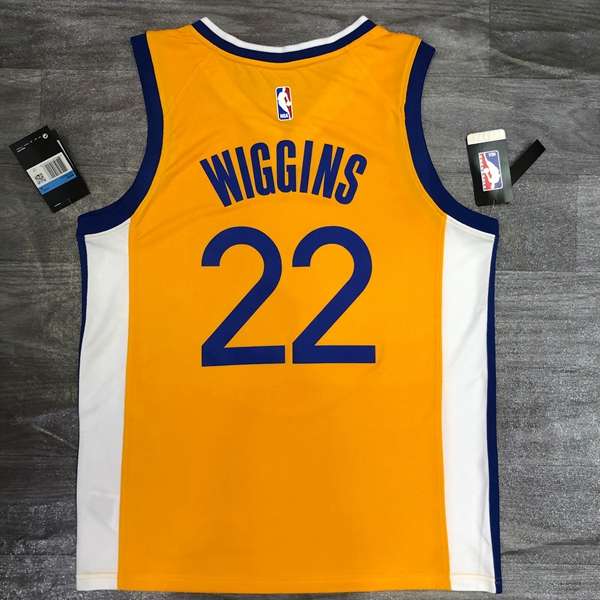 Golden State Warriors 20/21 Yellow AJ Basketball Jersey (Hot Press)