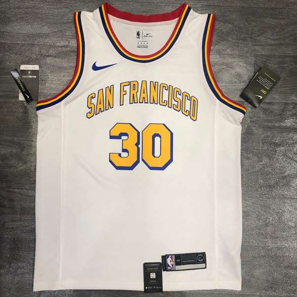 Golden State Warriors 20/21 White Basketball Jersey 02 (Hot Press)