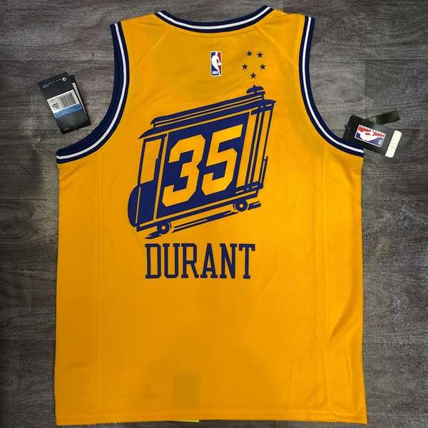 Golden State Warriors 20/21 Yellow Car Basketball Jersey (Hot Press)