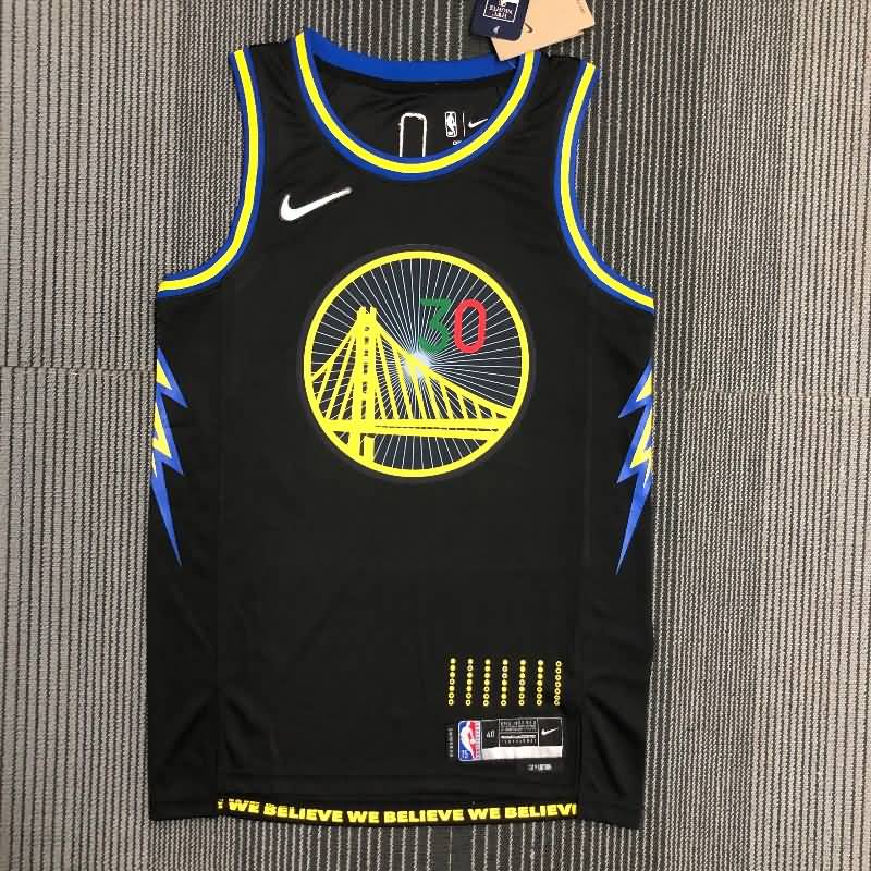 Golden State Warriors 21/22 Black City Basketball Jersey 02 (Hot Press)