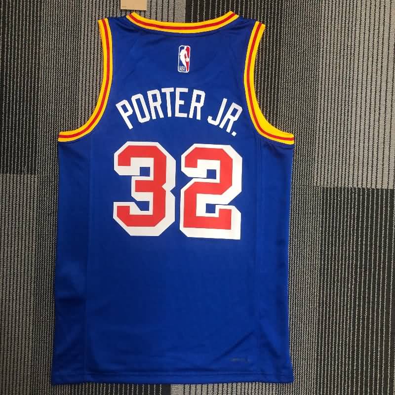 Golden State Warriors 21/22 Blue Classics Basketball Jersey (Hot Press)