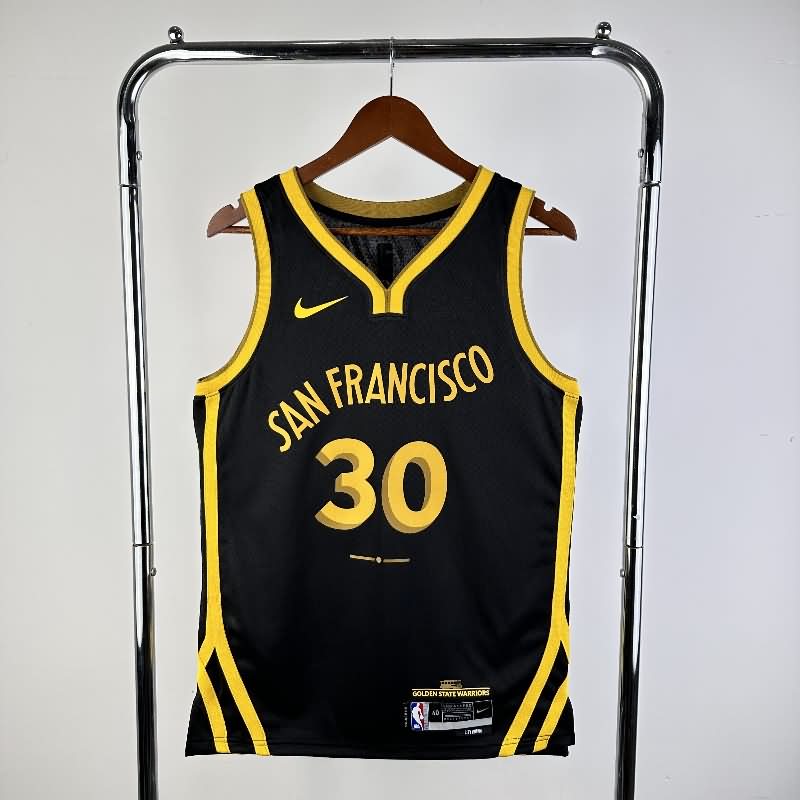 Golden State Warriors 23/24 Black City Basketball Jersey (Hot Press)