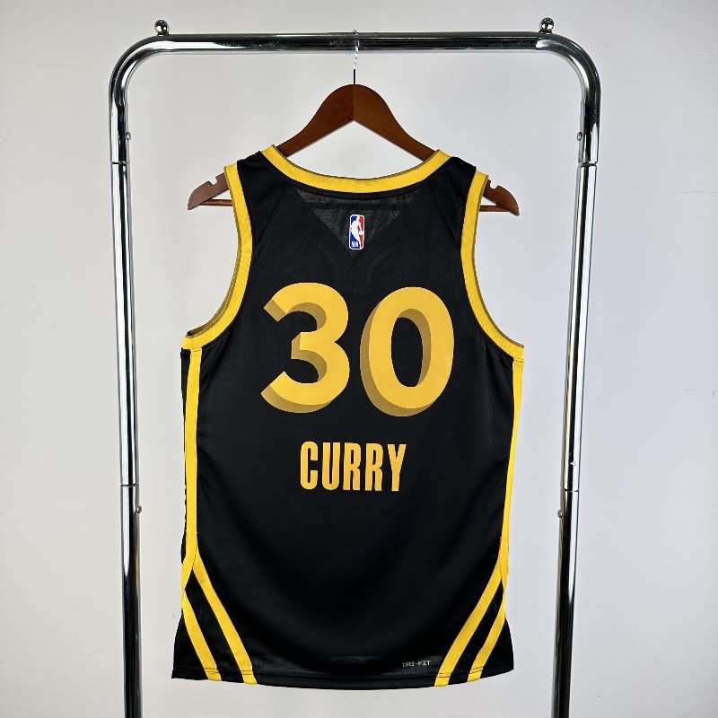 Golden State Warriors 23/24 Black City Basketball Jersey (Hot Press)