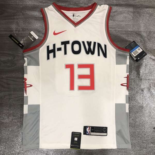 Houston Rockets 2020 White City Basketball Jersey (Hot Press)